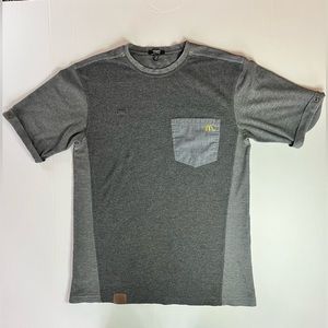 McDonalds Employee Shirt Adult Small Gray Short Sleeve Crew Neck Uniform